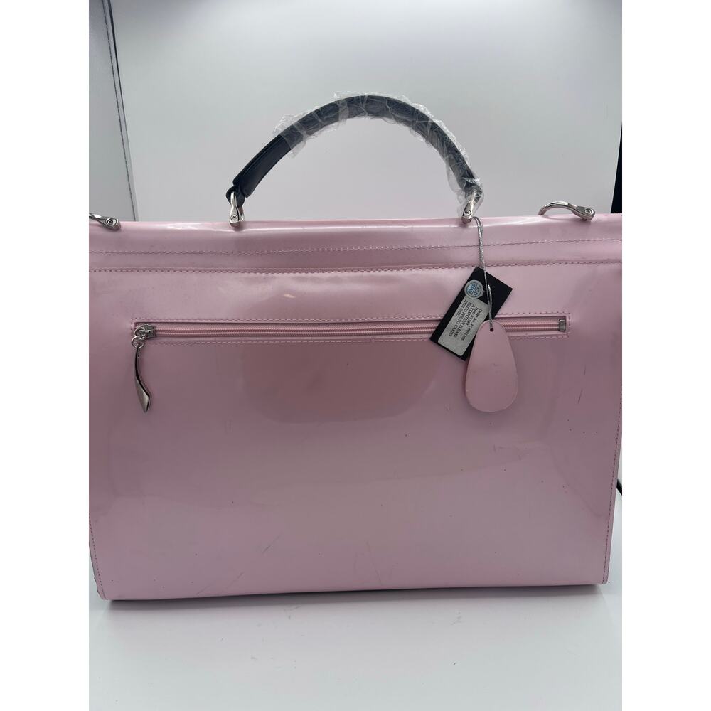Beijo Pink Patent Leather Briefcase and included small Beijo bag